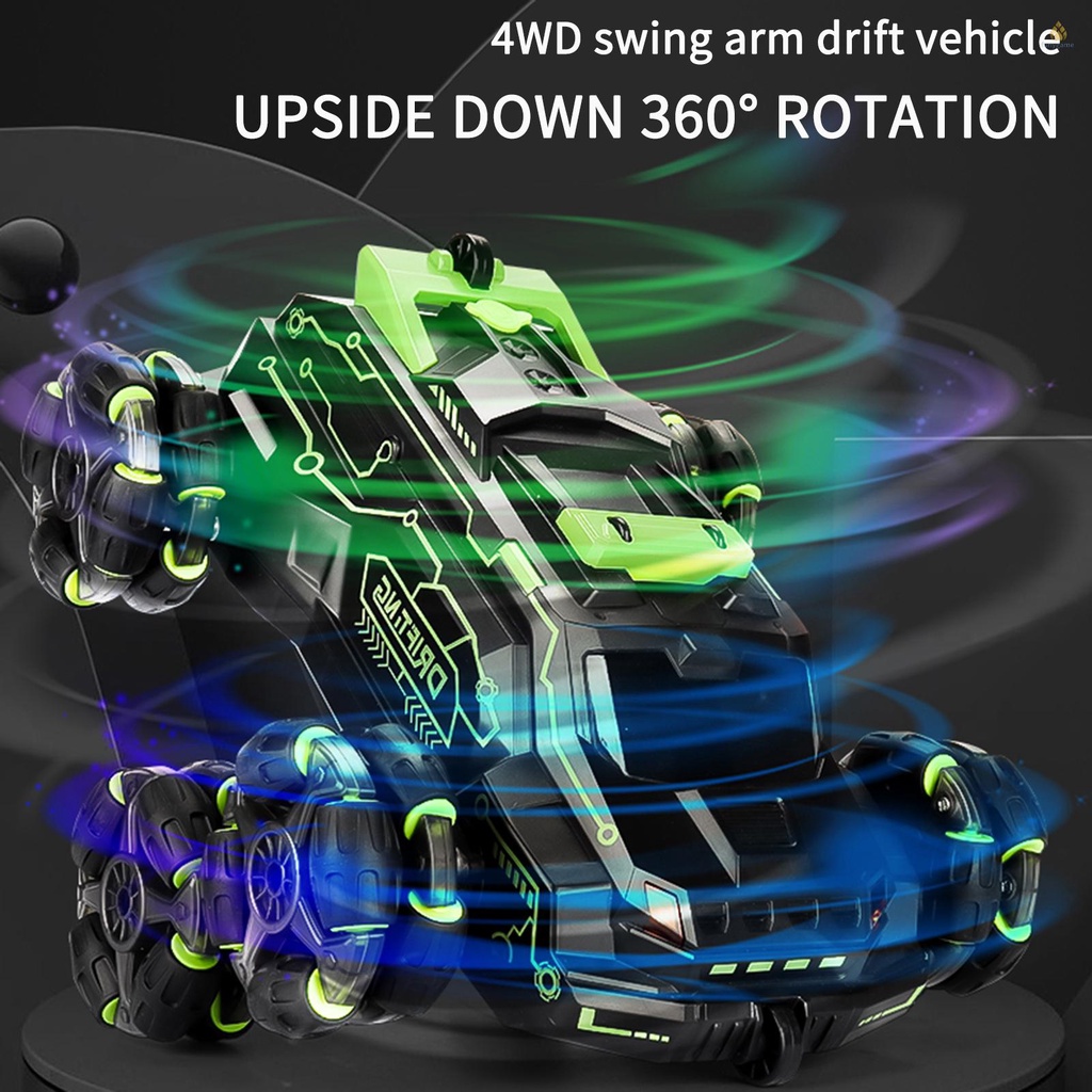 Xe Hơi Điều Khiển Từ Xa 2.4GHz 4WD 2 Chế Độ Điều Khiển 360 Độ Kèm Phụ Kiện° Xe Hơi Xoay Có Đèn Và Nhạc Độc Đáo Thú Vị