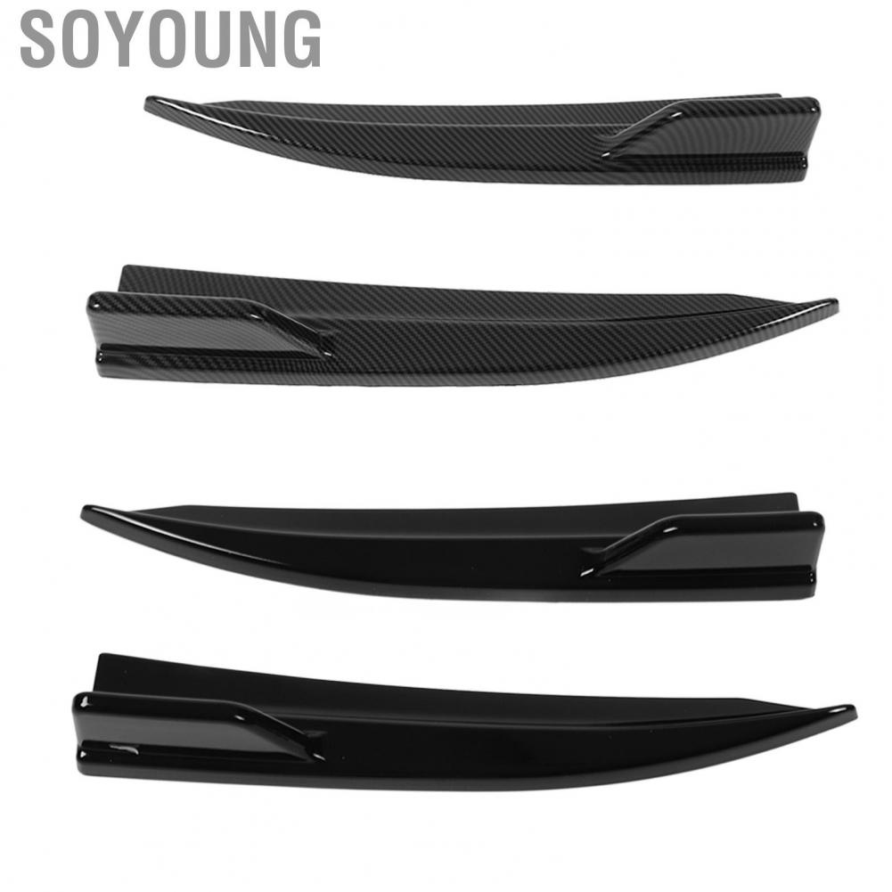 Soyoung Rear Bumper Side Splitters Diffuser Easy Installation Colorfast for Car