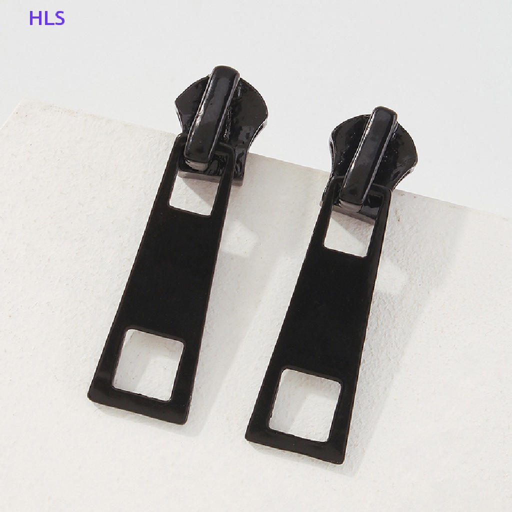 Khuyên Tai Hình Học Có Khóa Kéo Cá Tính Thời Trang Cho Nữ