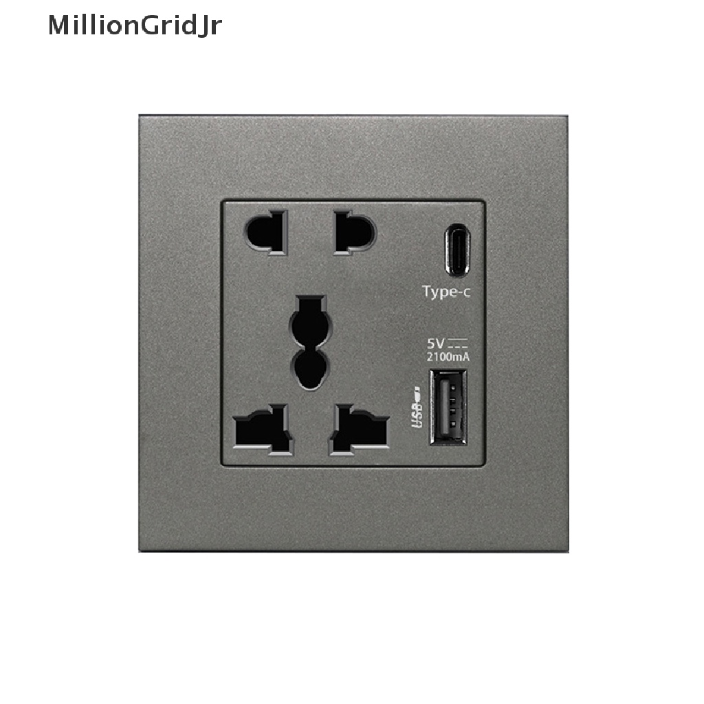 Ổ Cắm Điện USB 2100MA 13A Giao Diện UK Type C Bằng Thủy Tinh