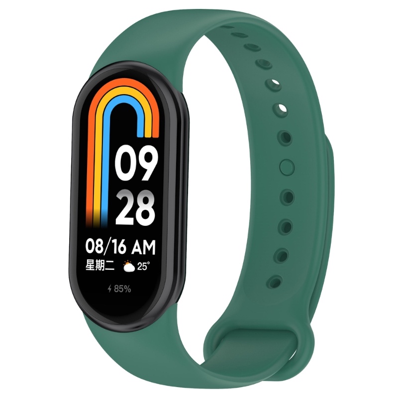 Dây Đeo Thay Thế Chất Liệu Silicon Màu Trơn Chống Thấm Nước Cho Mi Band 8
