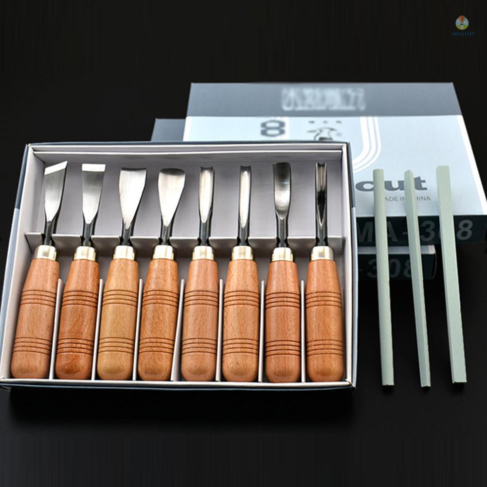 Bộ 8 Dụng Cụ Điêu Khắc Gỗ Đa Năng 8 Trong 1