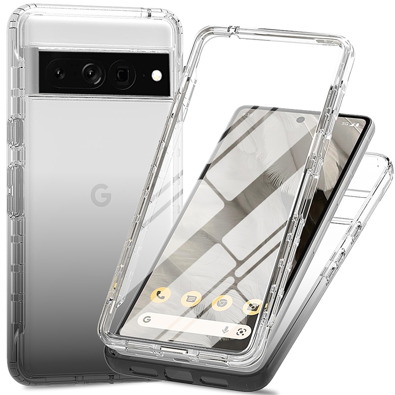 Ốp Điện Thoại Trong Suốt Bảo Vệ 360 Độ Cho Google Pixel 6A 7 7 Pro 2 Trong 1