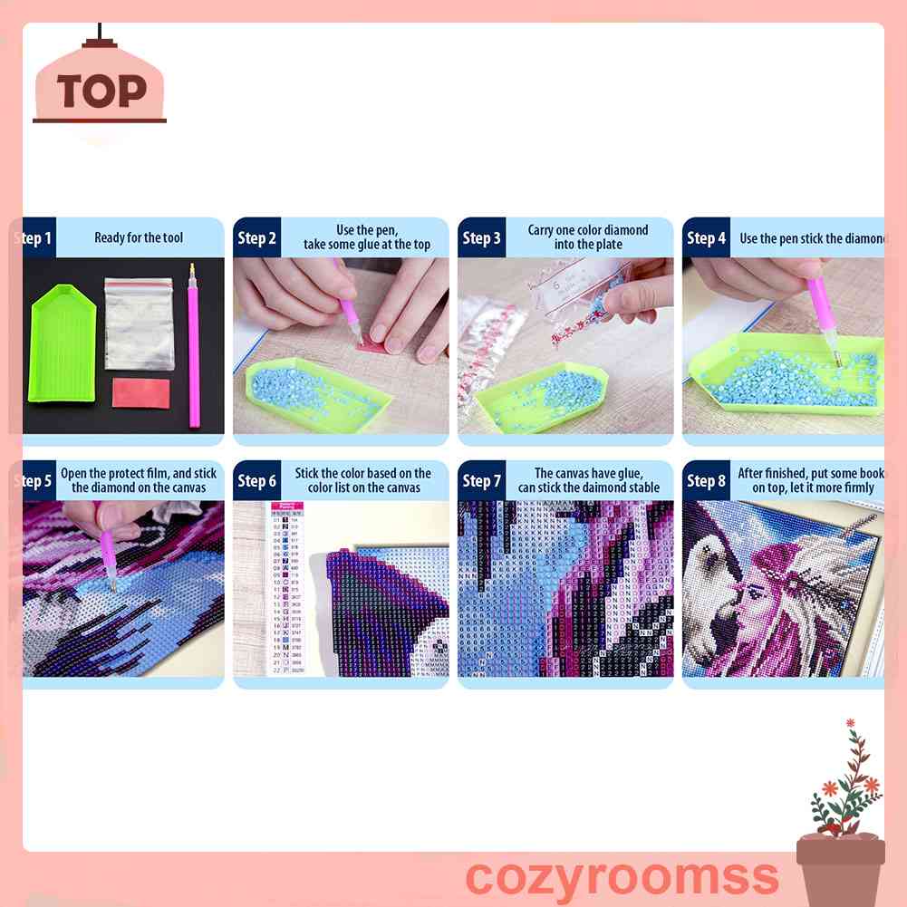 Tranh Đính Đá Kim Cương Toàn Bộ 5D DIY Hình Vẽ Gấu Tình Yêu