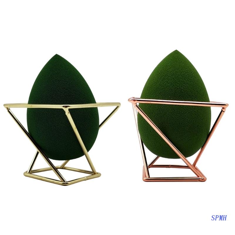 Giá Đỡ Mút Trang Điểm Bằng Kim Loại Họa Tiết Hình Học 3D