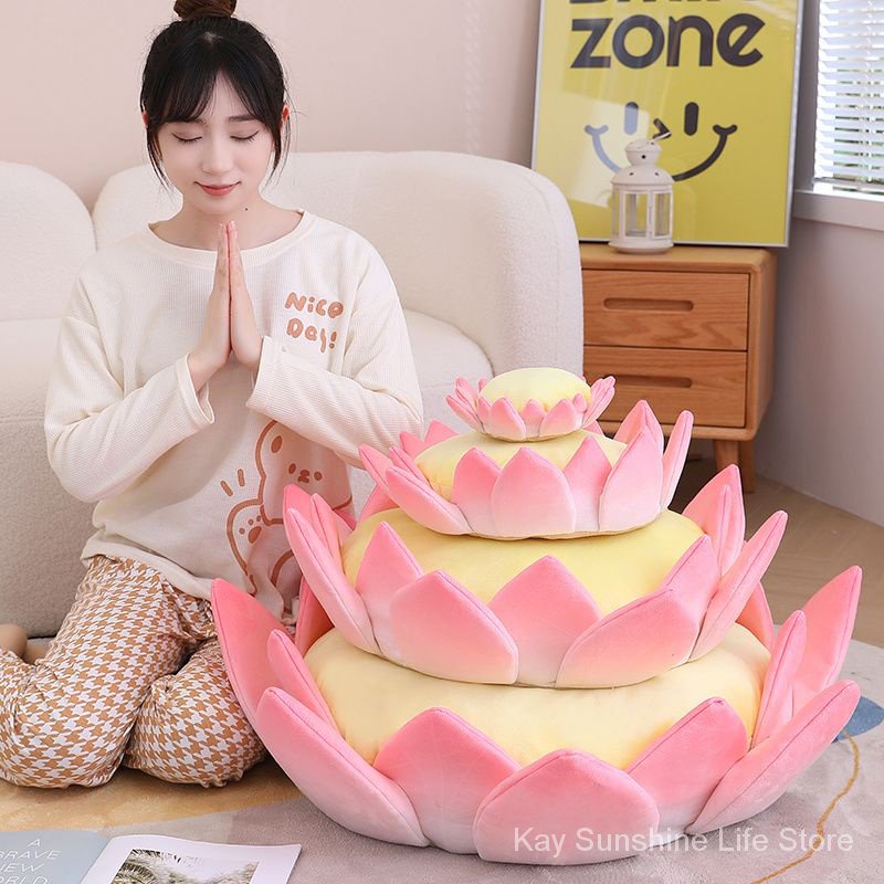 Đệm Lót Ghế Ngồi Hình Hoa Sen May Mắn Đẹp Mắt