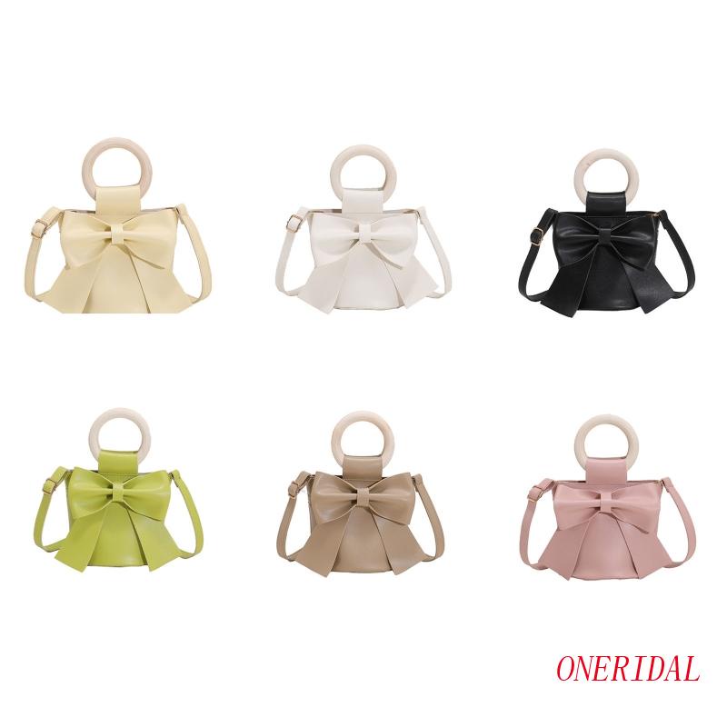 Túi Đeo Chéo Bằng Da PU Thắt Nơ Dành Cho Nữ