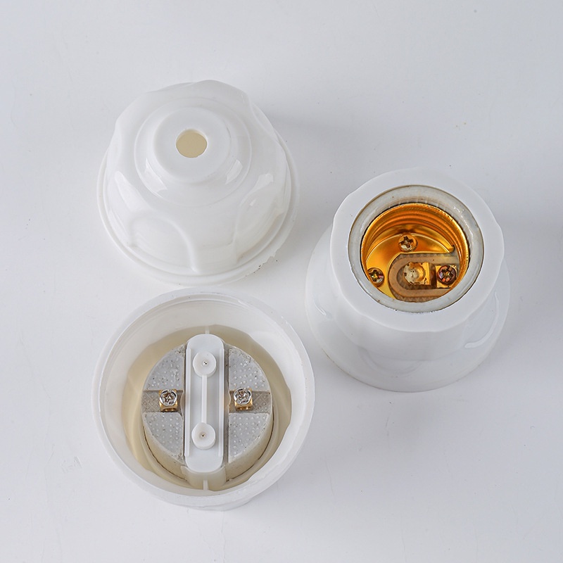 Đuôi Đèn Sứ E27 Dạng Xoáy Cao Cấp Chịu Nhiệt Độ, Cách Điện, An Toàn Khi Sử Dụng