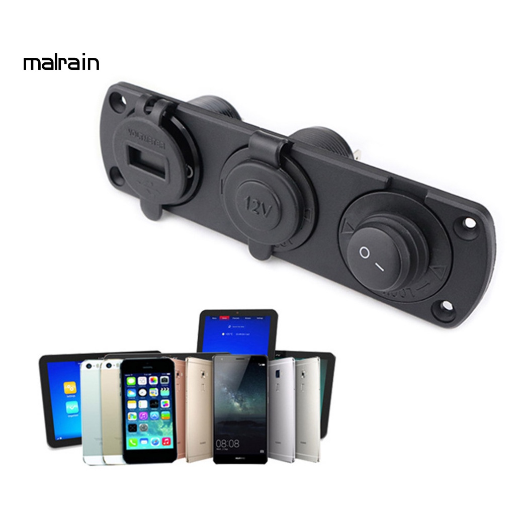 Bảng Sạc Xe Hơi Hai Cổng USB Chống Thấm Nước Chống Lửa