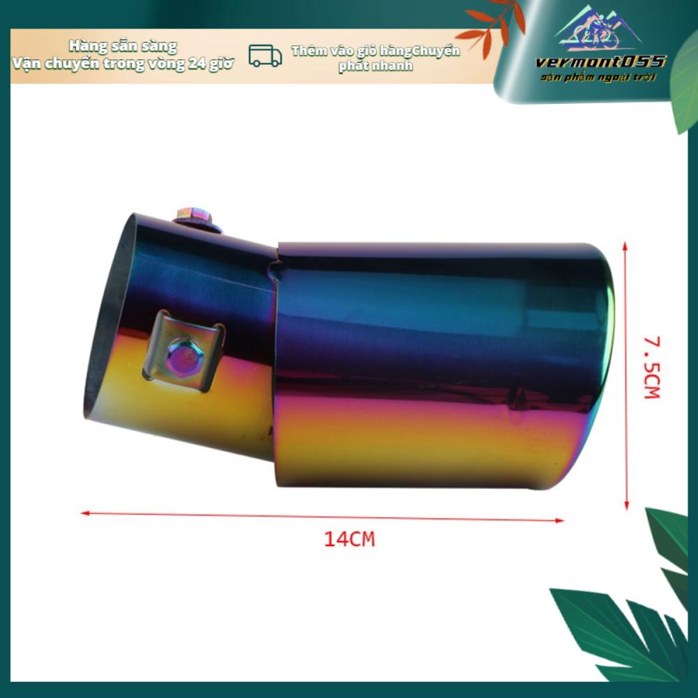 Vermont055 Ống Xả Ô Tô Đầu Thép Không Gỉ Chống Đa Năng Đuôi Họng Cho 5.3Cm Đến 3.8Cm