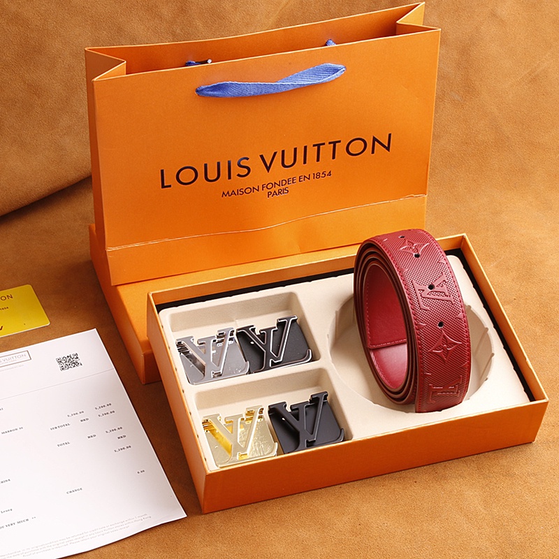 Thắt Lưng LV Da Với 4 Khóa Thời Trang Dành Cho Nam