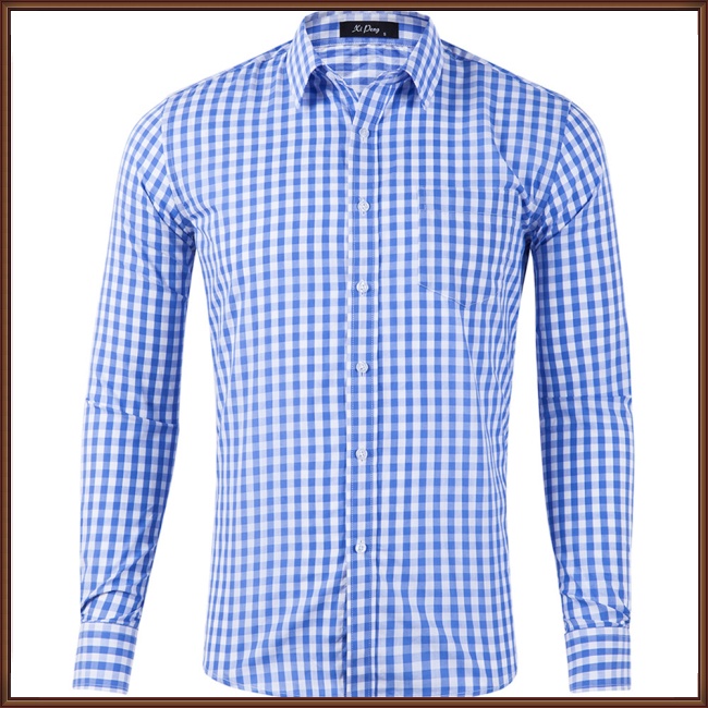 Áo Sơ Mi Tay Dài Sọc Ca Rô Cổ Bẻ Cỡ Lớn Thời Trang Trẻ Trung Cho Nam