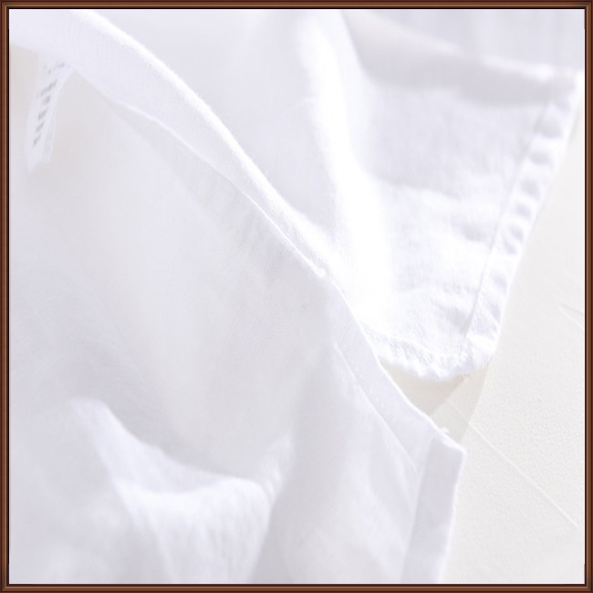 Áo Sơ Mi Cotton Lanh Tay Lửng Dáng Rộng Thời Trang Mùa Hè Cho Nam