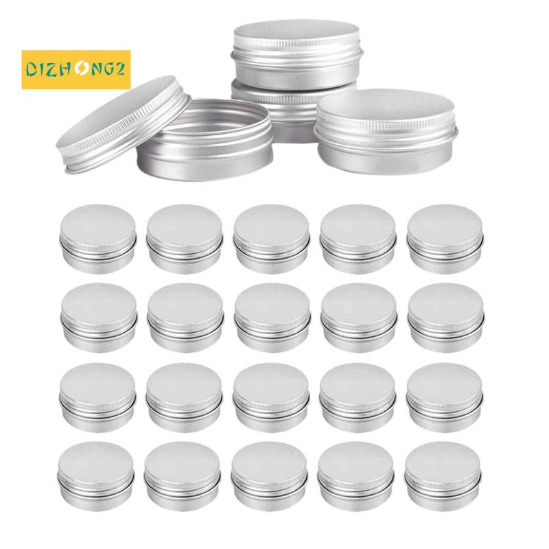 Set 48 Hộp Thiếc Nhôm Bạc 1 Oz Kèm Nắp Vít Chuyên Dụng