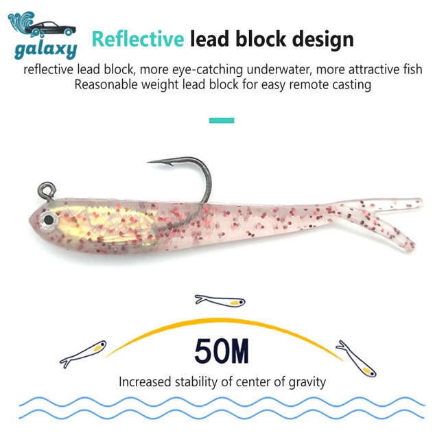 Galaxy Mồi Câu Cá 7cm / 5.5g Mắt 3d Phát Quang Có Móc Phù Hợp Cho Nước Biển