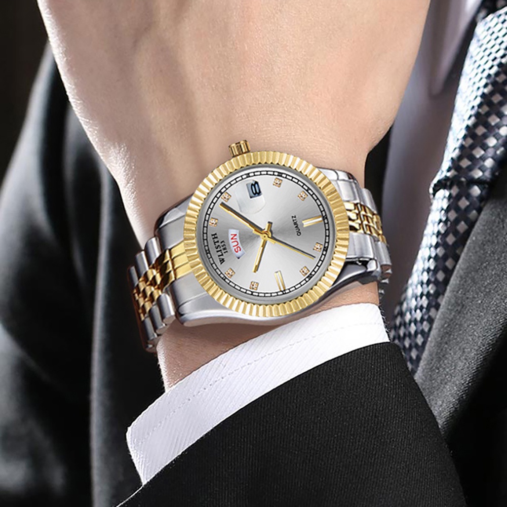 Đồng Hồ Đeo Tay Phong Cách Doanh Nhân Cổ Điển Dành Cho Nam
