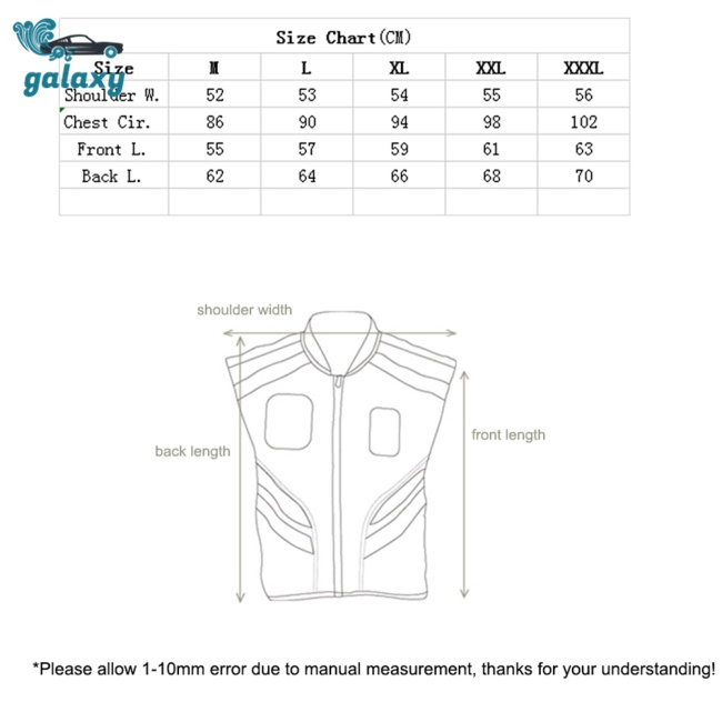 Galaxy Áo Bảo Hộ Phản Quang Thoáng Khí An Toàn Khi Lái Xe Có Túi Tiện Dụng