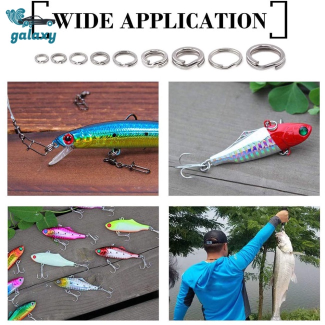 Galaxy 200 Vòng Nối Mồi Câu Cá Bằng Thép Không Gỉ