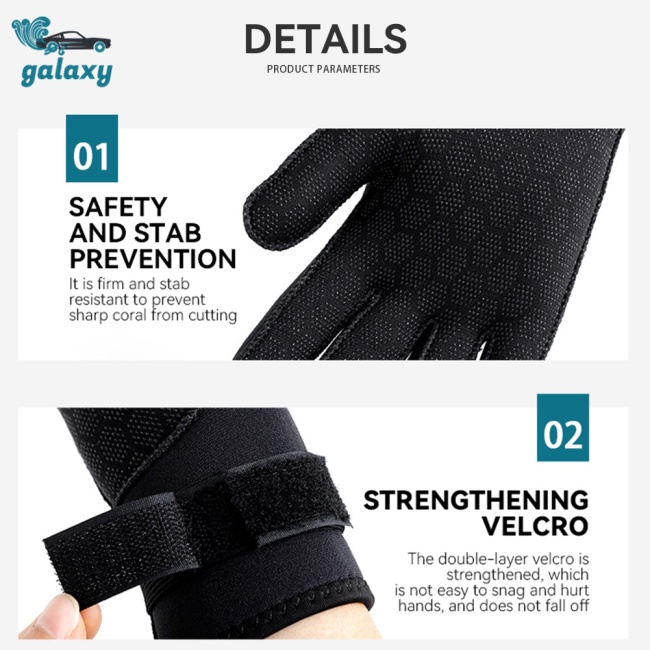 1 Cặp Găng Tay Lặn Dày 3mm Chống Trầy Xước Chống Trượt Chống Mài Mòn Cho Nam Nữ