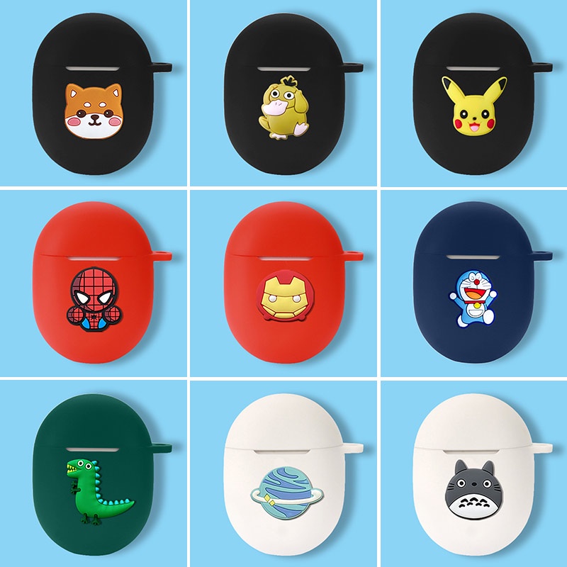 For Google Pixel Buds Pro Case Pure Color Silicone Soft Case Google Pixel Buds 2 Shockproof Case Cartoon Dinosaur Totoro Google Pixel Buds Pro Cover Soft Case