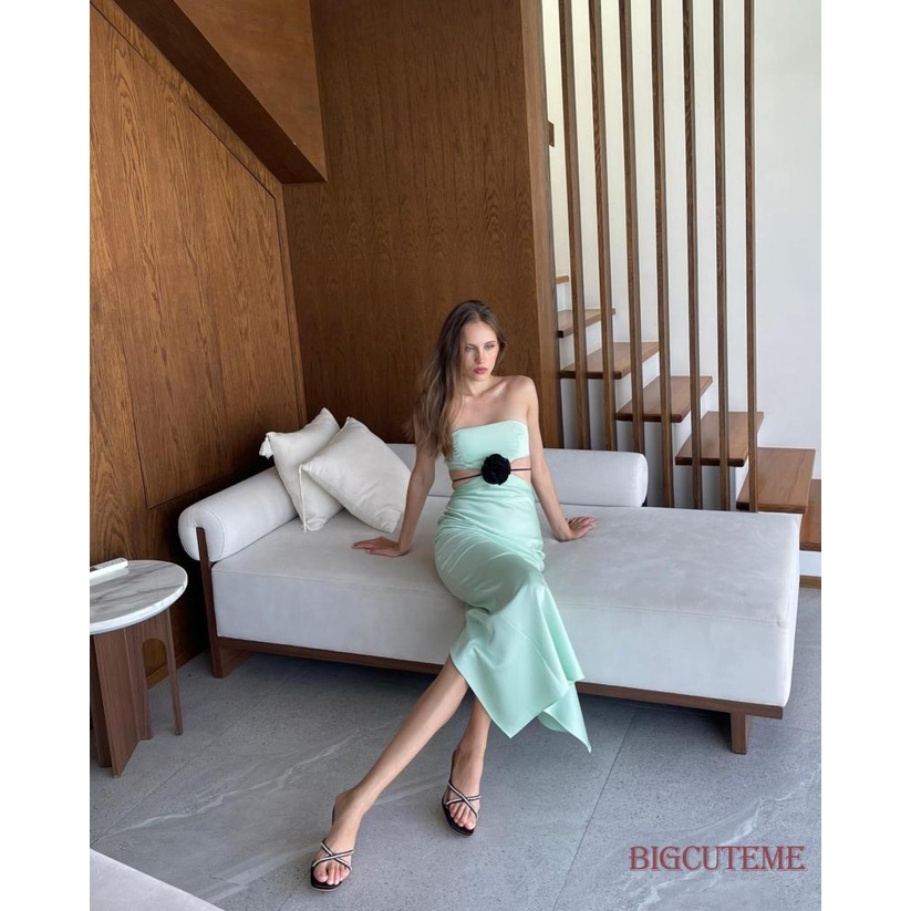 Đầm Dài Hở Vai In Hoa Thời Trang Mùa Hè Dành Cho Nữ