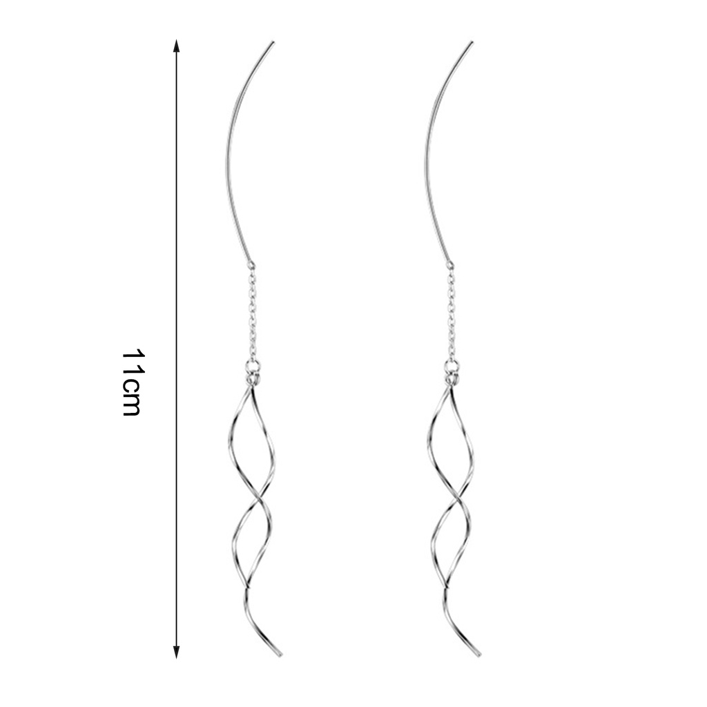 1 Đôi Bông Tai Dáng Dài Họa Tiết Hình Học Độc Đáo Thời Trang Cho Nữ