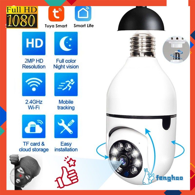Camera Ip Wifi Không Dây Đèn Thông Minh Toàn Cảnh 360 ° Quan Sát Ban Đêm An Ninh Gia Đình Pk V380 Pro Yoosee Ycc365 Plus Fenghao. Vn