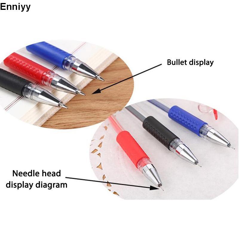 📚📚Bút bi nước viết êm tay không lem mực ra tay, bút bi giá rẻ sẵn 3 màu đen xanh đỏ, đồ dùng văn phòng phẩm Heytabox