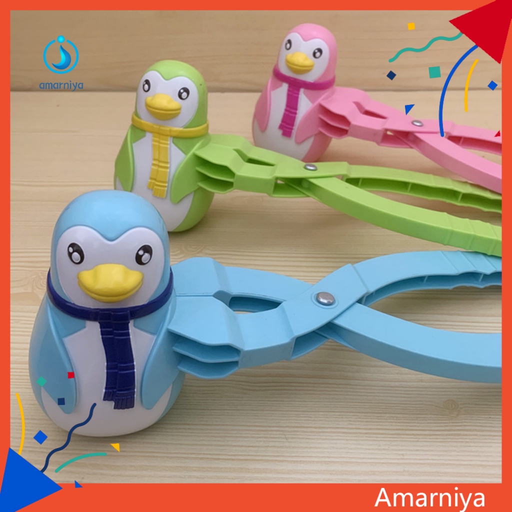 Amar Đồ Chơi Kẹp Làm Quả Cầu Tuyết Chim Cánh Cụt Bằng ABS Nhiều Màu Cho Bé