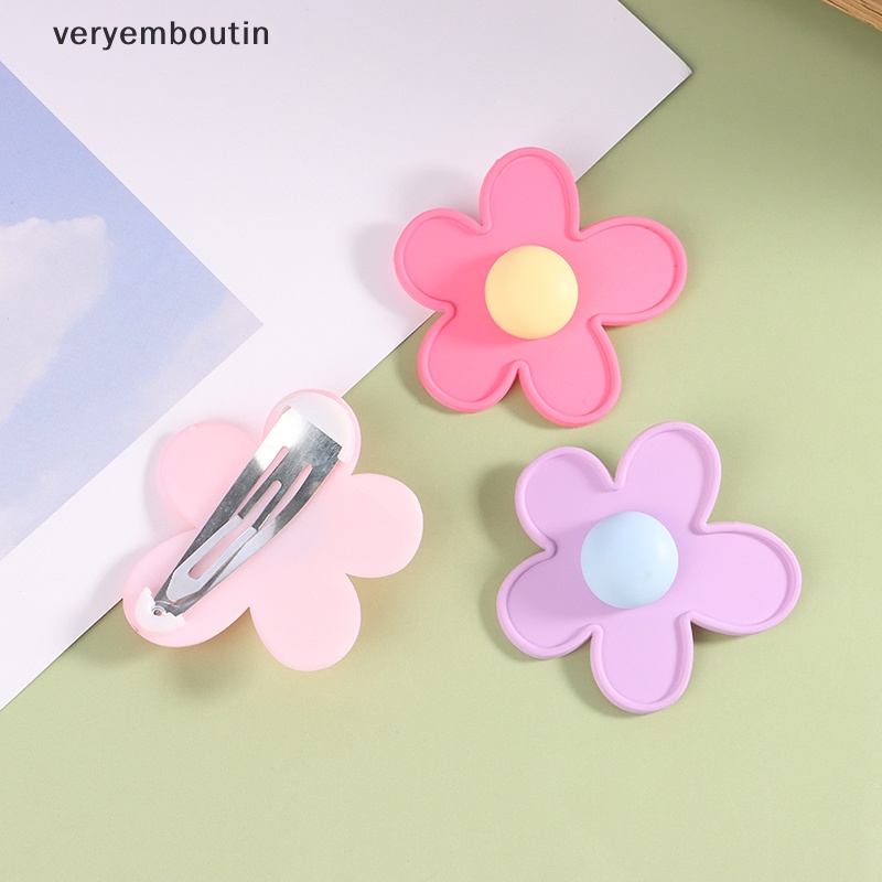 Kẹp Tóc Hình Bông Hoa Màu Sắc Ngọt Ngào Xinh Xắn Cho Nữ