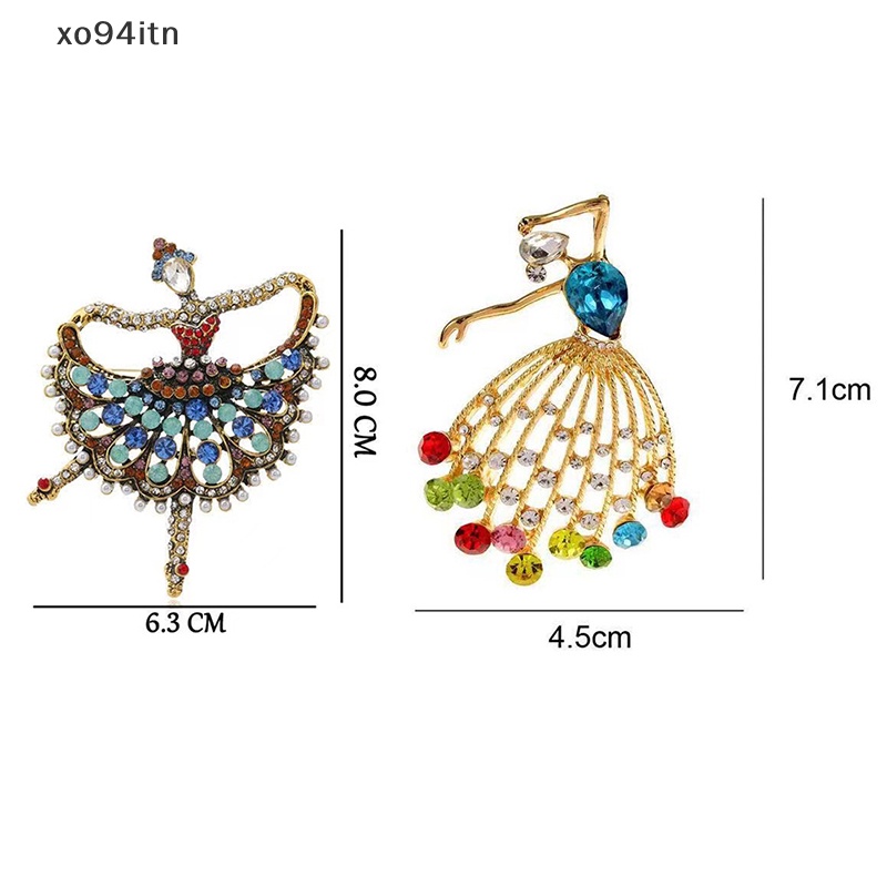 Ghim Cài Áo Hình Vũ Công Ballet Đính Đá Nhiều Màu Dễ Thương