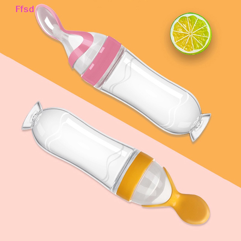 {Ffsd} Bình Sữa Silicone Nhỏ Giọt Có Muỗng Cho Trẻ Em * Bán Chạy