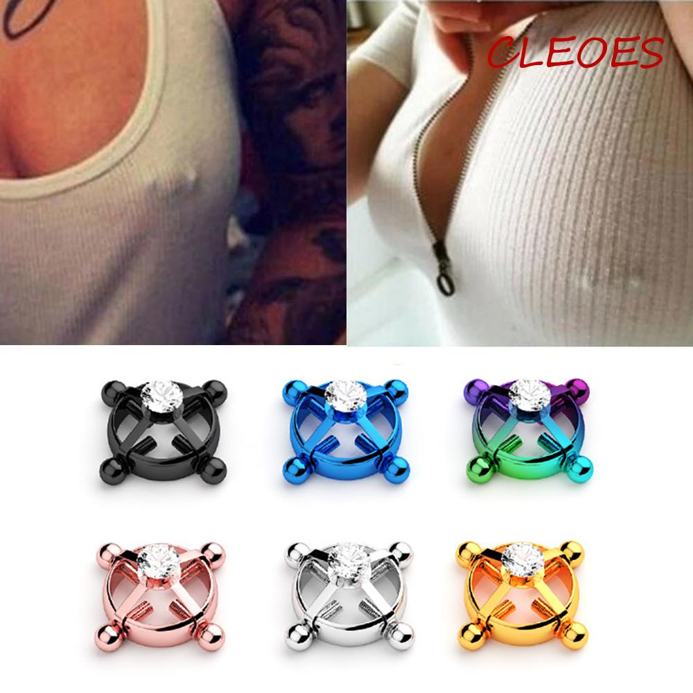 Khuyên Ngực Tròn Bằng Thép Không Gỉ Điều Chỉnh Được Quyến Rũ