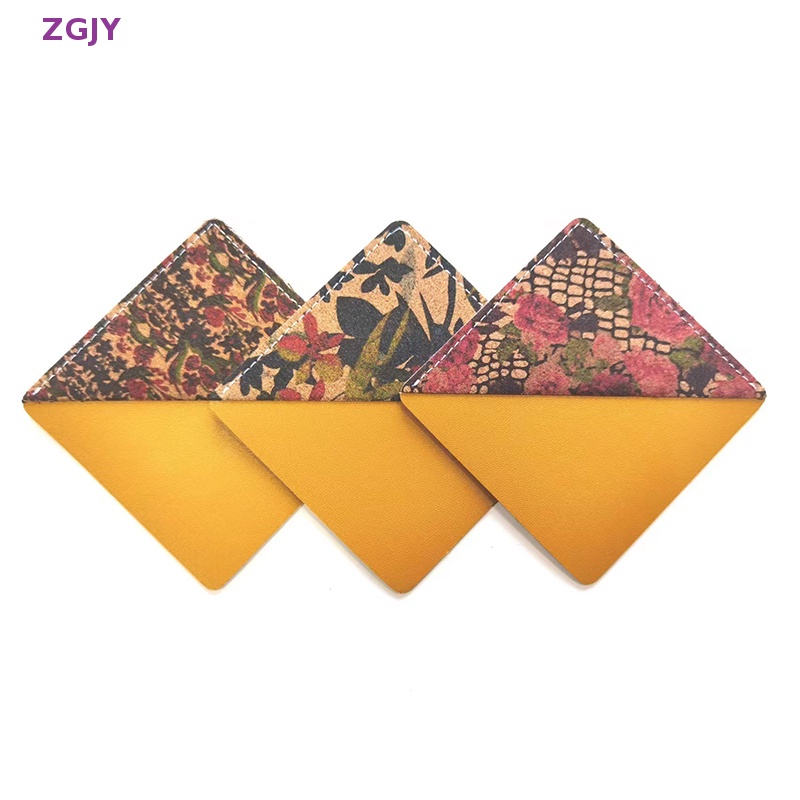 Thẻ Đánh Dấu Trang Sách Bằng Da Họa Tiết Hoa ZGJY Mới