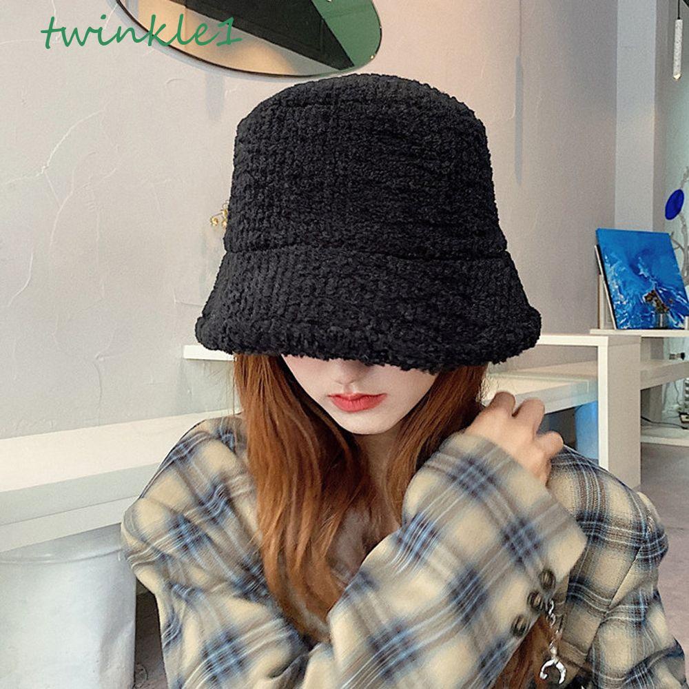 Mũ Bucket Chống Nắng Bằng Vải Bông Lấp Lánh Dễ Thương Thanh Lịch Dành Cho Nữ