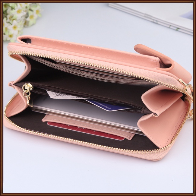 Túi Đeo Chéo Đựng Điện Thoại / Thẻ Có Khóa Kéo Thời Trang Cho Nữ