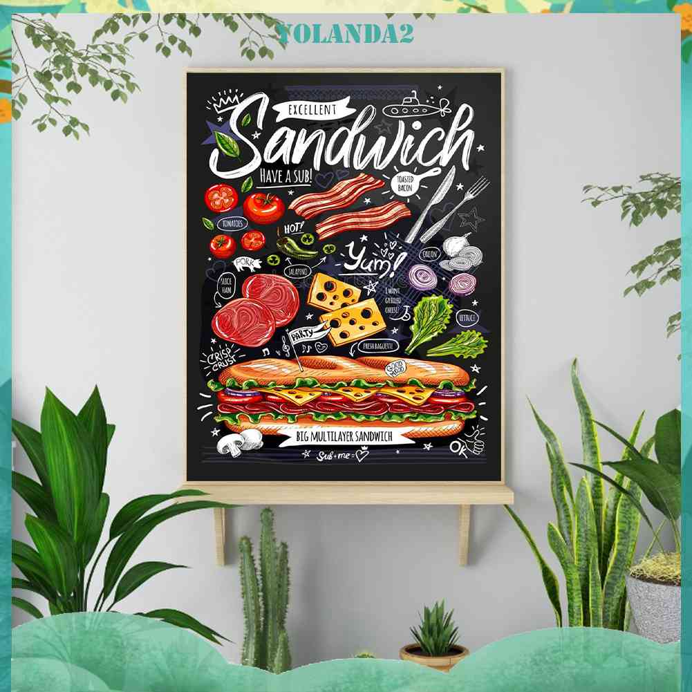 Bộ Tranh Đính Đá 5D Toàn Diện Họa Tiết Bảng Đen Độc Đáo DIY Dùng Trang Trí Nhà Cửa