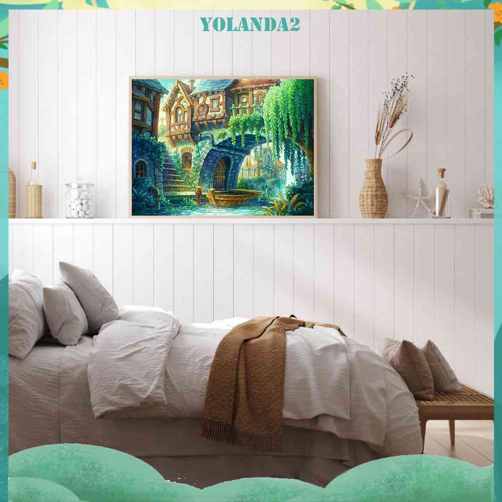 Bộ Tranh Đính Đá 5D Họa Tiết Thành Phố Trừu Tượng Độc Đáo DIY Dùng Trang Trí