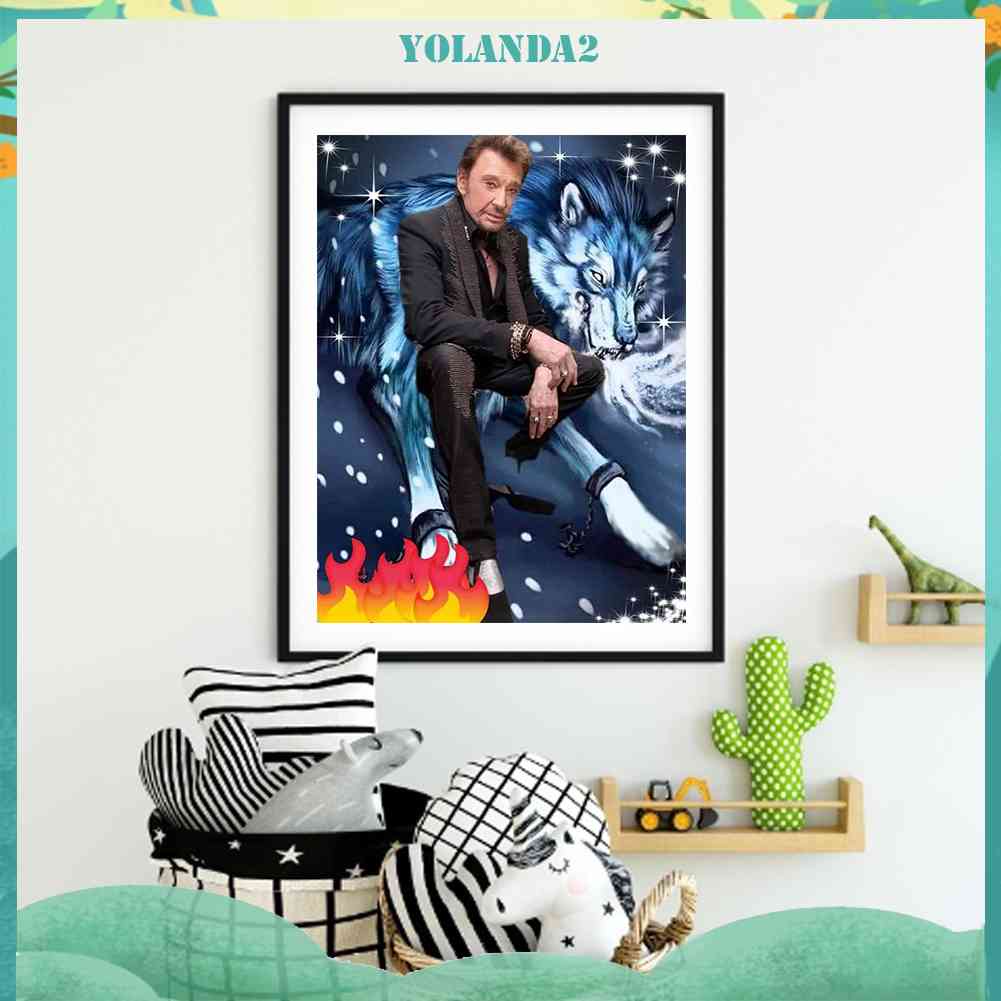 Bộ Tranh Đính Kim Cương Toàn Diện Hình Ca Sĩ Johnny Halliday