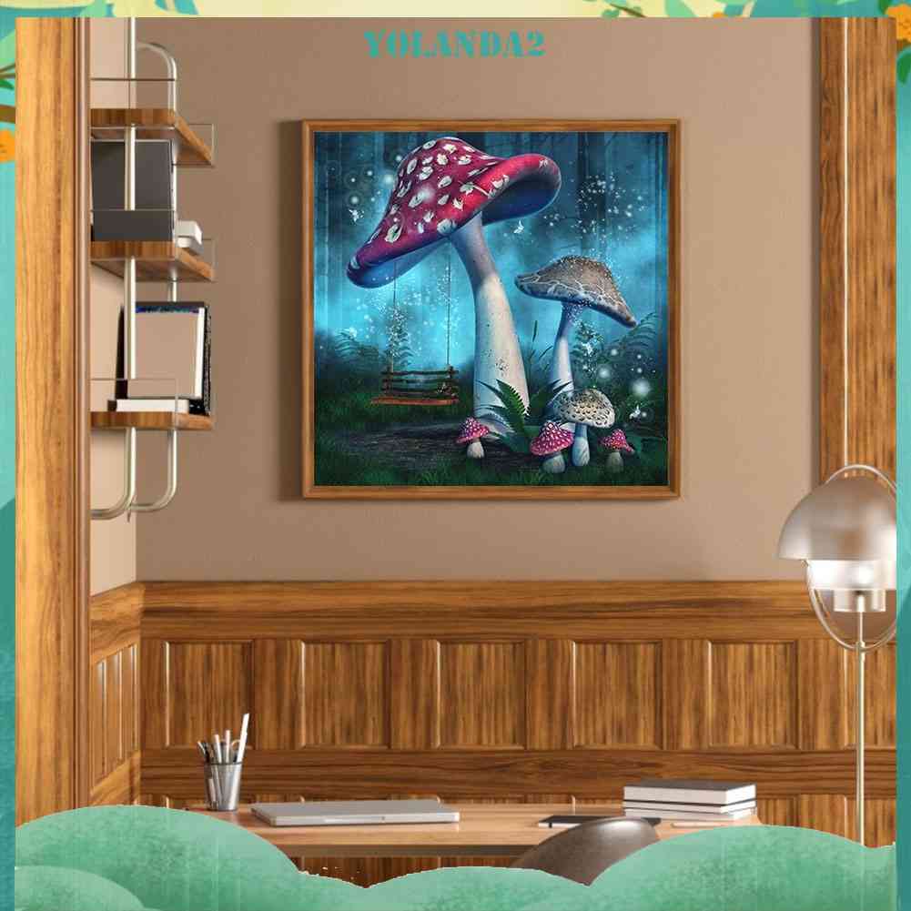 Tranh Đính Đá Kim Cương Toàn Bộ 5D DIY Hình Cây Nấm