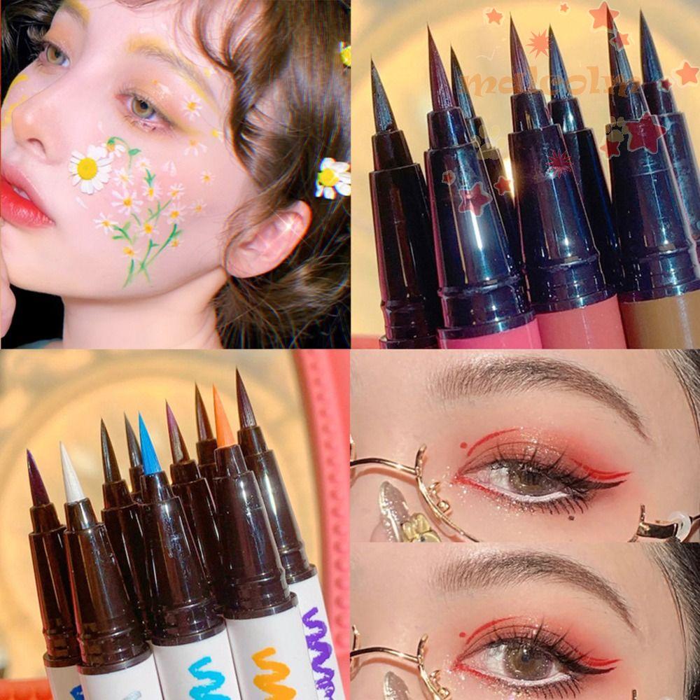 Bút Kẻ Mắt Dạng Lỏng Lâu Trôi Chống Thấm Nước Màu Đen / Cầu Vồng / Đỏ / Nâu Tự Nhiên