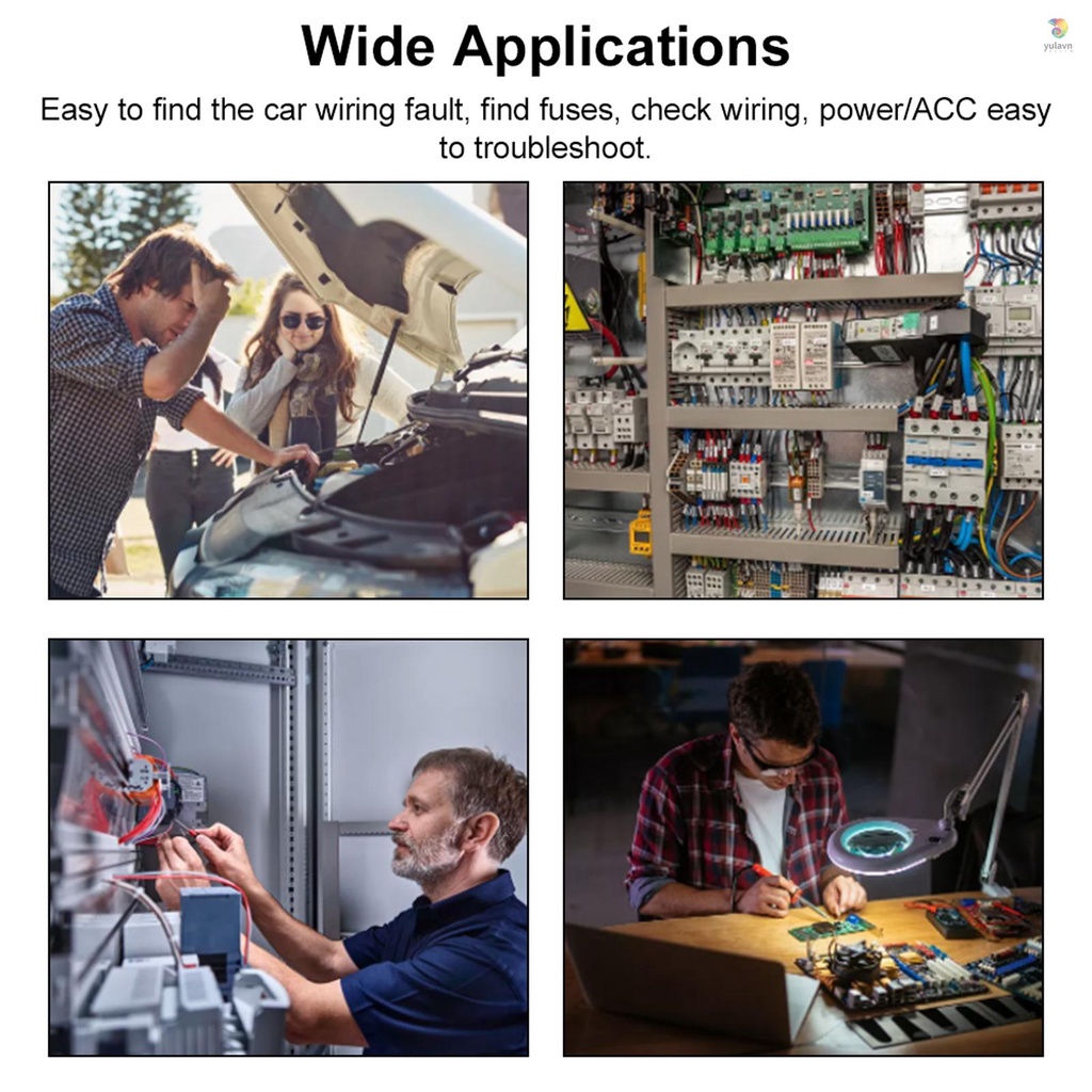 Bút Thử Điện Màn Hình LCD 0.8-100V Có Đèn Nền Chuyên Dụng Cho Xe Hơi