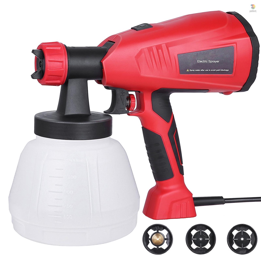 Súng Phun Sơn HVLP 1300ml Với 3 Vòi Phun Và 3 Mẫu Giấy Lọc 2 Họa Tiết Có Thể Điều Chỉnh Cho Ghế Xe Đạp / Đồ Nội Thất / Tủ Hàng Rào / Tường /