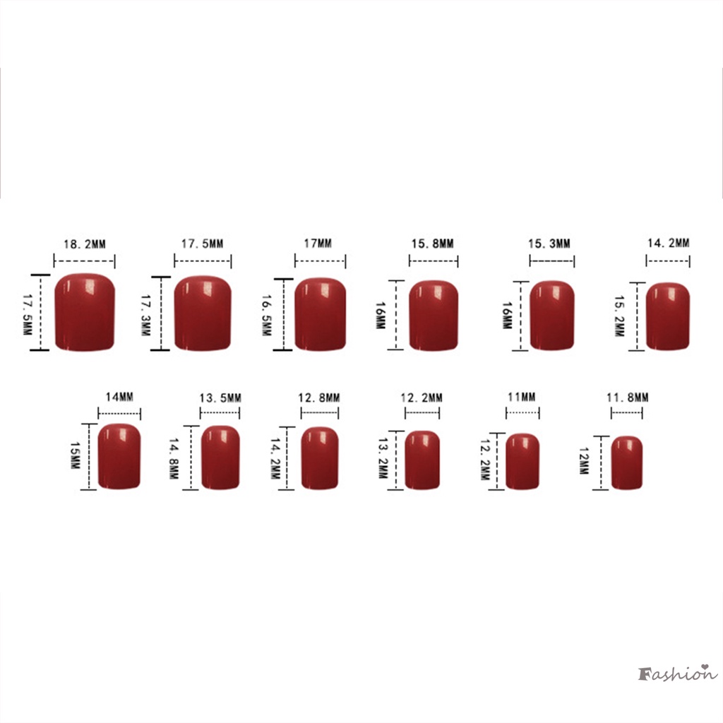 Móng Tay Giả Ngắn Màu Đen Trong Mờ Chống Nhòe