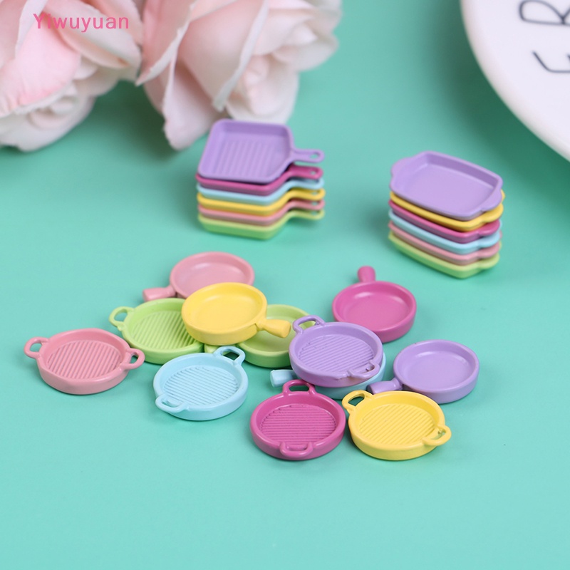 4 Dĩa Ăn Thịt Bò Đồ Chơi Búp Bê Cỡ 1 / 12 Mới