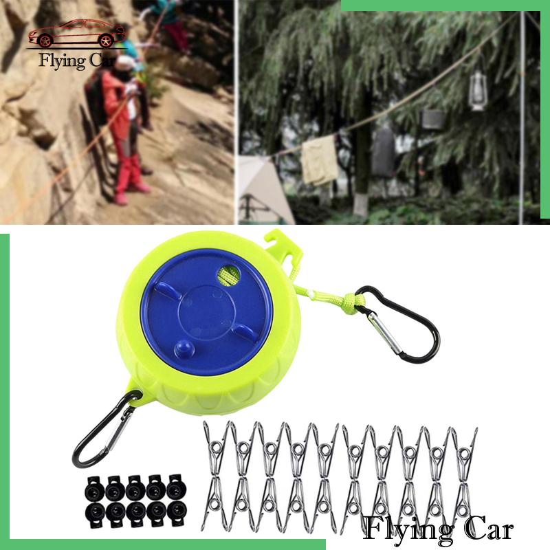 [Lzdjfmy2] Dây Phơi Quần Áo Cắm Trại / Đi Bộ Đường Dài Có Thể Thu Gọn