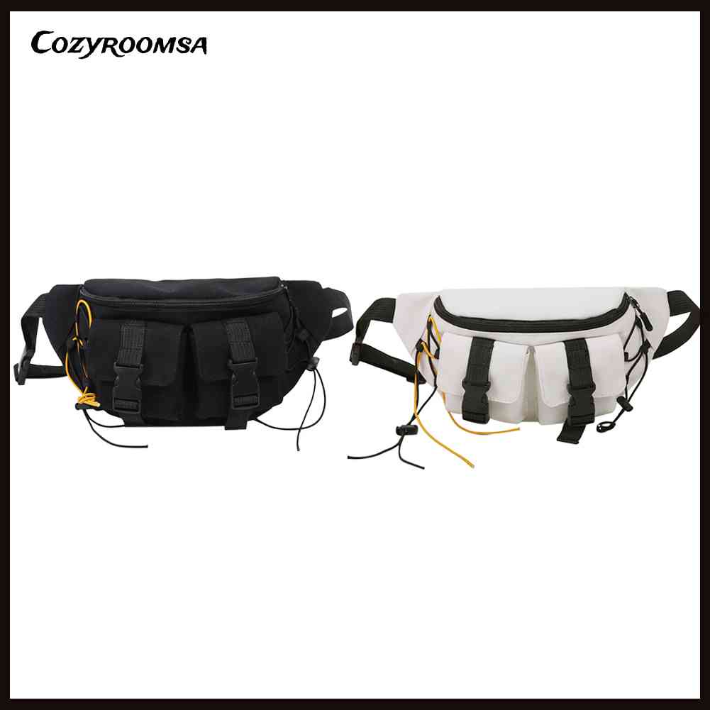 Túi Đeo Chéo Ngực / Thắt Lưng Bằng Vải Bạt Unisex Phong Cách Đường Phố