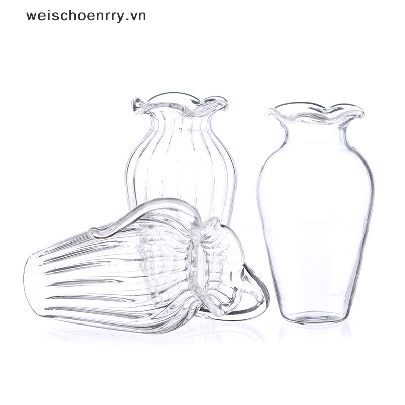 Lọ Hoa Thủy Tinh Trong Suốt Tỉ Lệ 1: 12 Trang Trí Nhà Búp Bê