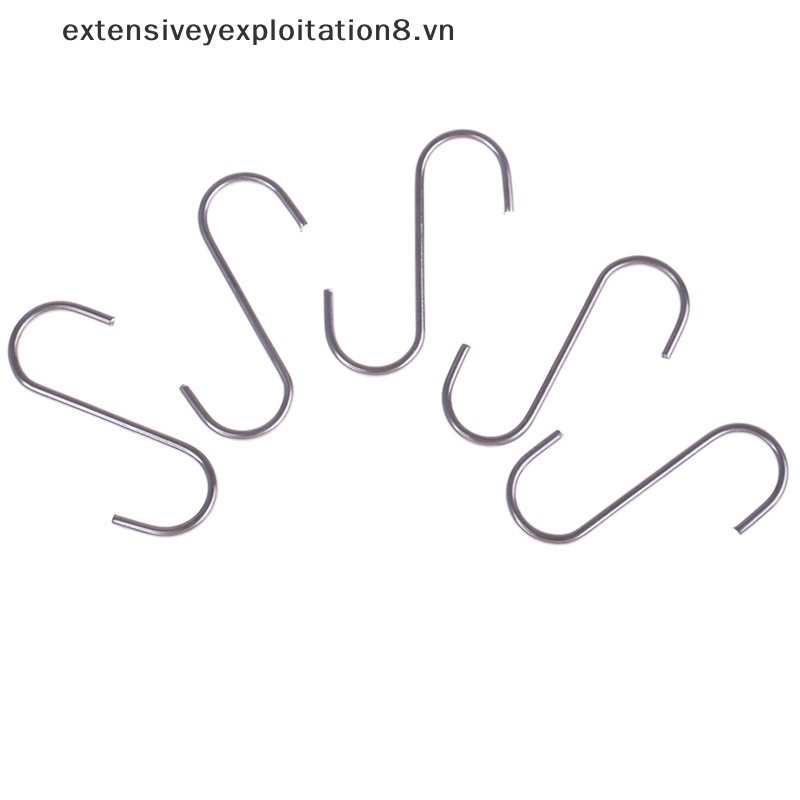 Bộ 5 Móc Treo Đồ Hình Chữ S Bằng Kim Loại Chống Gỉ