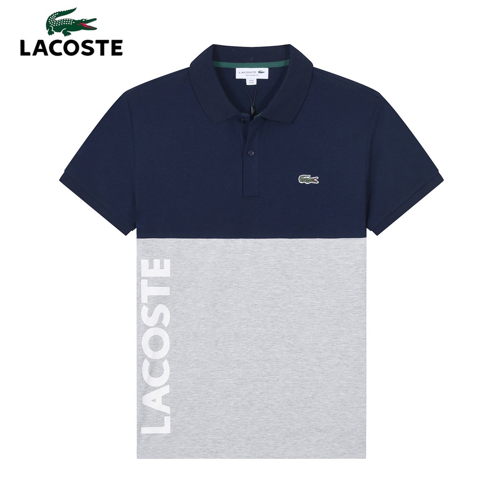 Áo Thun Polo Lacoste Tay Ngắn Màu Trơn Thời Trang Công Sở Cho Nam
